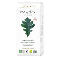 Hügieenisidemed Eco by Naty Mini, 20 tk. hind ja info | Tampoonid, hügieenisidemed ja menstruaalanumad | hansapost.ee