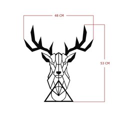 Metallist seinadekoratsioon Deer Head hind ja info | Sisustuselemendid | hansapost.ee