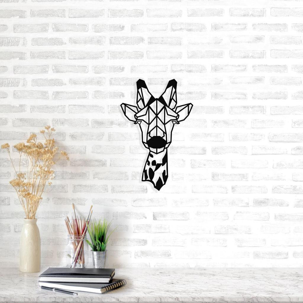 Metallist seinakaunistus Giraffe Head, 32x50 cm цена и информация | Sisustuselemendid | hansapost.ee