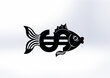 Metallist seinadekoratsioon Dollar Fish цена и информация | Sisustuselemendid | hansapost.ee