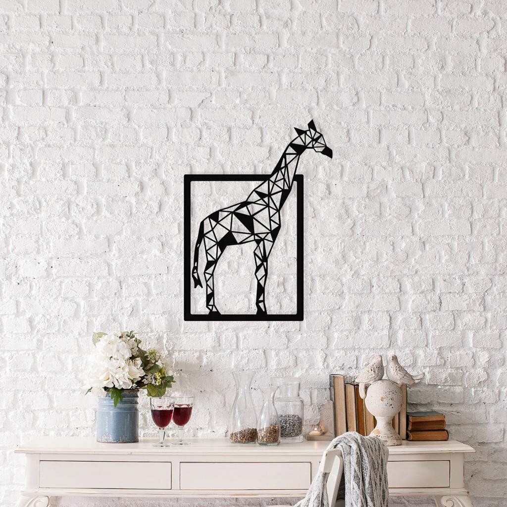 Metallist seinakaunistus Giraffe, 45x60 cm цена и информация | Sisustuselemendid | hansapost.ee