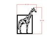 Metallist seinakaunistus Giraffe, 45x60 cm цена и информация | Sisustuselemendid | hansapost.ee