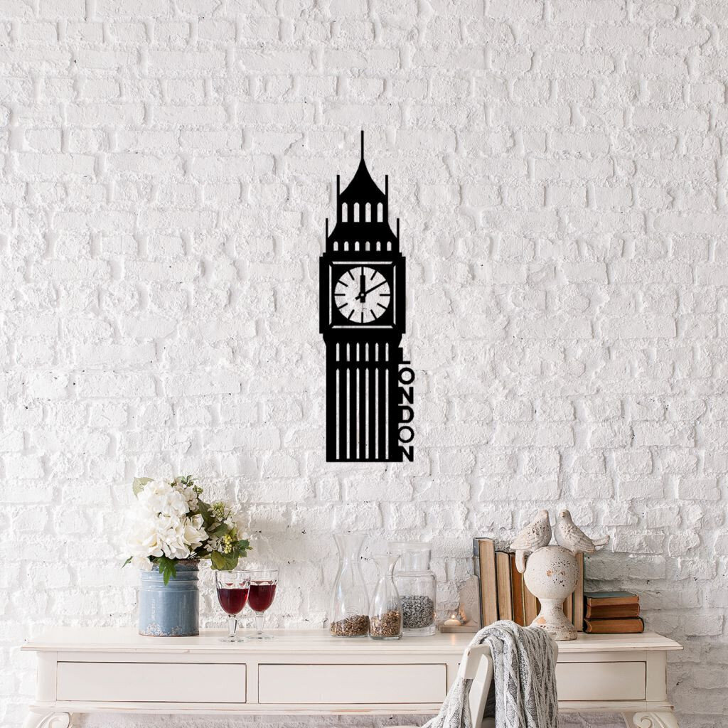 Metallist seinakaunistus London, 18x69 cm цена и информация | Sisustuselemendid | hansapost.ee