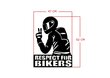 Metallist seinadekoratsioon Respect for Bikers, 47x62 cm цена и информация | Sisustuselemendid | hansapost.ee