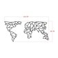 Metallist riputatav dekoratsioon Geometric World Map Black, 120x58 cm цена и информация | Sisustuselemendid | hansapost.ee