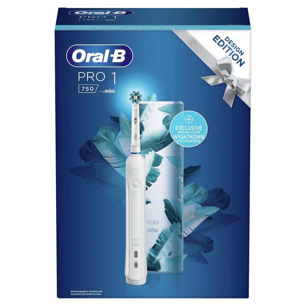 Braun Oral-B elektriline hambahari D165131UX Pro 1 / 750 + reisikarp hind ja info | Elektrilised hambaharjad | hansapost.ee