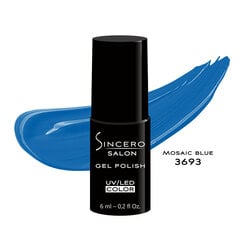 Geelküünelakk "Sincero Salon", 6 ml, MOSAIC BLUE , 3693 hind ja info | Sincero Salon Dekoratiivkosmeetika | hansapost.ee