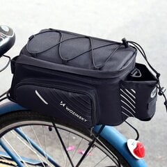 Wozinsky Bicycle Bike Pannier Bag Rear Trunk Bag with Shoulder Strap 9L black (WBB22BK) hind ja info | Pole täpsustatud Jalgrattad, tõukerattad, rulluisud, rulad | hansapost.ee