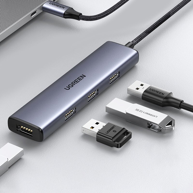 Adapter Ugreen USB Type C - 4x USB 3.2 цена и информация | USB adapterid ja jagajad | hansapost.ee