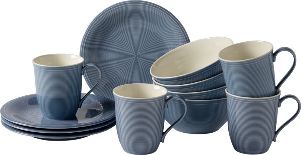 Like by Villeroy & Boch 12-osaline nõudekomplekt Color Loop Horizon hind ja info | Klaasid, kruusid ja kannud | hansapost.ee