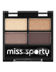 Тени для век Miss Sporty Quattro Studio 3.2 г, 403 Smoky Brown Eyes цена и информация | Тушь, средства для роста ресниц, тени для век, карандаши для глаз | hansapost.ee