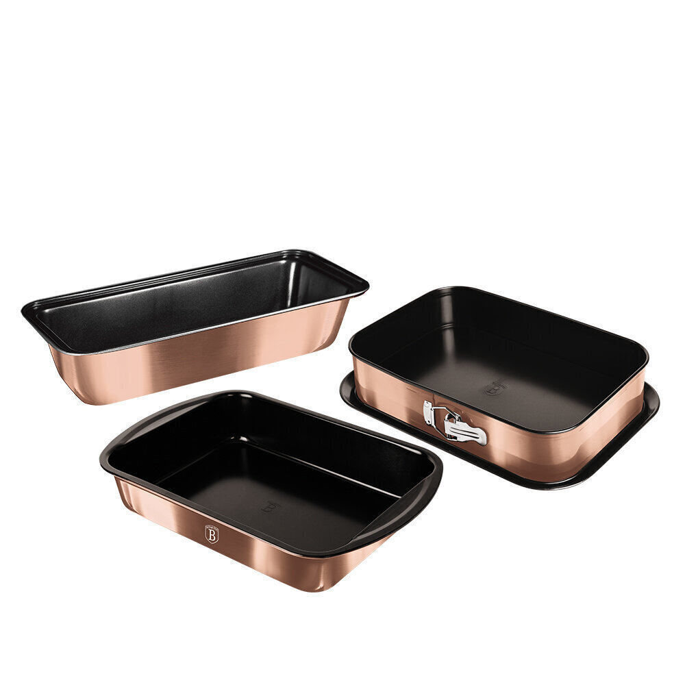 Berlinger Haus küpsetusvormide komplekt Metallic Line Rose Gold Edition, 3 tk цена и информация | Küpsetusnõud ja tarvikud | hansapost.ee