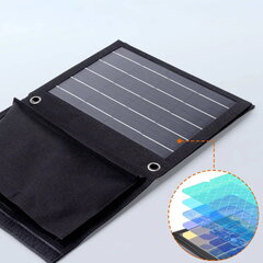 Choetech foldable travel solar solar charger 22W solar panel 2x USB 5V / 2.4A / 2.1A solar panel (82 x 24 cm) black (SC005) hind ja info | Akupangad | hansapost.ee