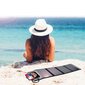 Choetech foldable travel solar solar charger 22W solar panel 2x USB 5V / 2.4A / 2.1A solar panel (82 x 24 cm) black (SC005) hind ja info | Akupangad | hansapost.ee