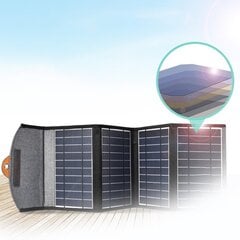 Choetech foldable travel solar solar charger 22W solar panel 2x USB 5V / 2.4A / 2.1A solar panel (82 x 24 cm) black (SC005) цена и информация | Зарядные устройства Power bank | hansapost.ee