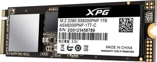 ADATA 1TB M.2 PCIe NVMe XPG SX8200 Pro цена и информация | Внутренние жёсткие диски (HDD, SSD, Hybrid) | hansapost.ee