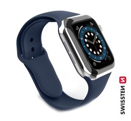 Cиликоновый ремешок Swissten для Apple Watch 1/2/3/4/5/6 / SE / 42 мм / 44 мм / синий цена и информация | Аксессуары для смарт-часов и браслетов | hansapost.ee