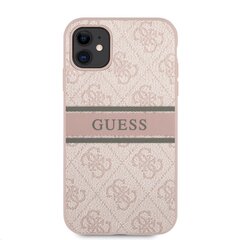 GUHCN614GDPI Guess PU 4G Printed Stripe Case for iPhone 11 Pink цена и информация | Чехлы для телефонов | hansapost.ee