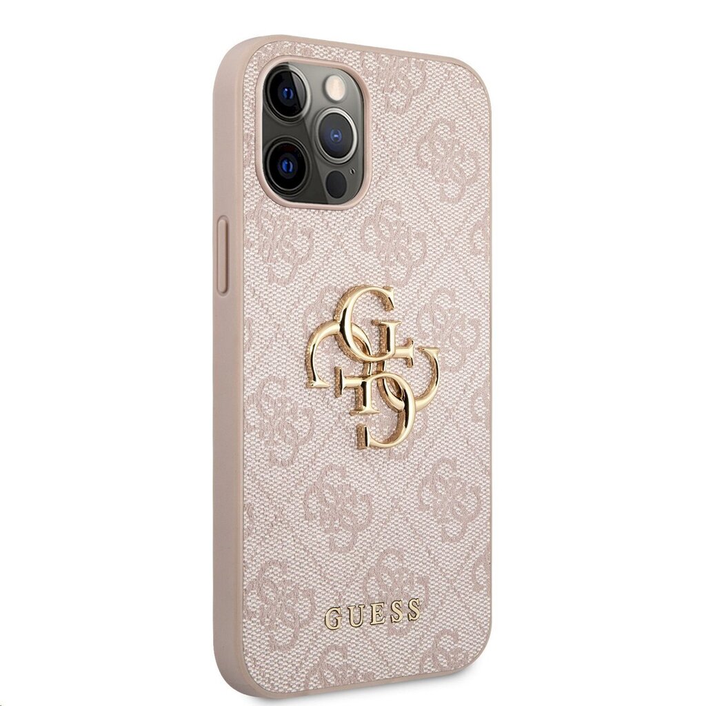 GUHCP12L4GMGPI Guess PU 4G Metal Logo Case for iPhone 12 Pro Max Pink hind ja info | Telefonide kaitsekaaned ja -ümbrised | hansapost.ee