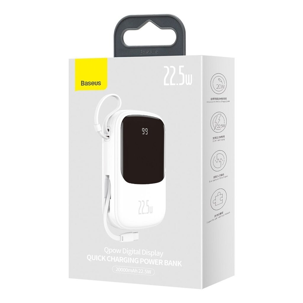 Внешний аккумулятор («Power bank») Baseus BSU2789WHT цена | hansapost.ee