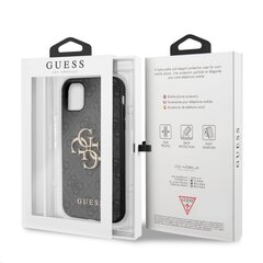 GUHCN614GMGGR Guess PU 4G Metal Logo Case for iPhone 11 Grey цена и информация | Guess Мобильные телефоны, Фото и Видео | hansapost.ee