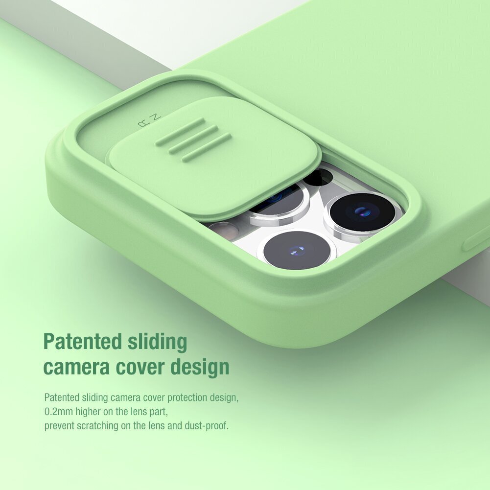 Telefoni ümbris silikoonist Nillkin CamShield sobib iPhone 13 Pro Max, sinine hind ja info | Telefonide kaitsekaaned ja -ümbrised | hansapost.ee