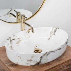 Valamu REA Queen, Carrara Marble shiny цена и информация | Раковины | hansapost.ee