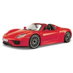 Десткий автомобиль Bburago Porsche 918 Carrera S 1:24, красный цена и информация | Игрушки для мальчиков | hansapost.ee