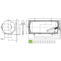 Комбинированный водонагреватель Dražice OKCV 200 l., горизонтальный цена и информация | Dražice Сантехника, ремонт, вентиляция | hansapost.ee