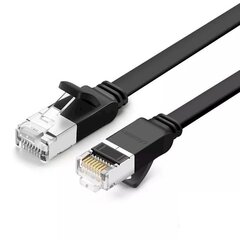 Плоский кабель UGREEN NW101 Cat 6 UTP Ethernet RJ45, чистая медь, 10 м (черный) цена и информация | Кабели и провода | hansapost.ee