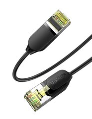 Сетевой кабель UGREEN NW149, Ethernet RJ45, Cat.7, FTP, 1 м (черный) цена и информация | Кабели и провода | hansapost.ee