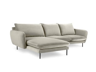 Pehme nurgadiivan Cosmopolitan Design Vienna, veluur, beež värv/must price and information | Corner sofas and corner sofa beds | hansapost.ee