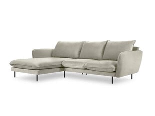 Pehme nurgadiivan Cosmopolitan Design Vienna, veluur, beež värv/must price and information | Corner sofas and corner sofa beds | hansapost.ee