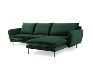 Pehme nurgadiivan Cosmopolitan Design Vienna, veluur, roheline/must price and information | Corner sofas and corner sofa beds | hansapost.ee