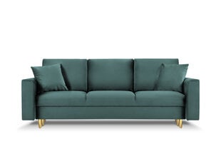 Трехместный диван Mazzini Sofas Cartadera, зеленый/золотой цена и информация | Диваны | hansapost.ee