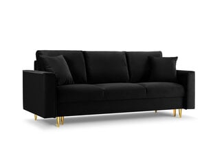 Трехместный диван Mazzini Sofas Cartadera, черный/золотой цена и информация | Диваны | hansapost.ee
