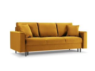 Трехместный диван Mazzini Sofas Cartadera, желтый/черный цена и информация | Диваны | hansapost.ee