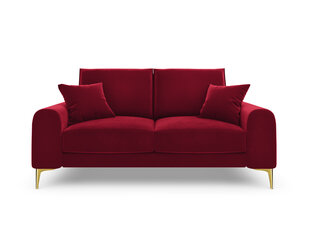 Двухместный диван Mazzini Sofas Madara, велюр, красный/золотой цена и информация | Диваны | hansapost.ee