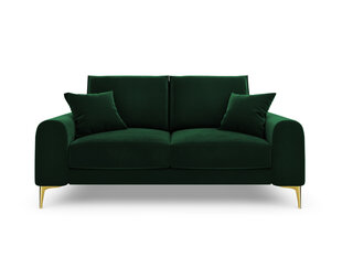 Двухместный диван Mazzini Sofas Madara, велюр, темно-зеленый/золотой цена и информация | Диваны | hansapost.ee