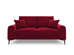Двухместный диван Mazzini Sofas Madara, велюр, красный/черный цена и информация | Диваны | hansapost.ee
