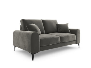 Двухместный диван Mazzini Sofas Madara, велюр, светло-серый/черный цена и информация | Диваны | hansapost.ee