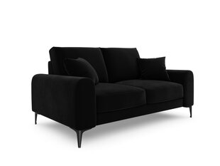 Двухместный диван Mazzini Sofas Madara, велюр, черный цена и информация | Диваны | hansapost.ee