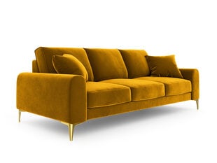 Четырехместный диван Mazzini Sofas Madara, велюр, желтый/золотой цена и информация | Диваны | hansapost.ee