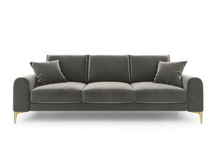 Трехместный диван Mazzini Sofas Madara, велюр, светло-серый/золотистый цена и информация | Диваны | hansapost.ee