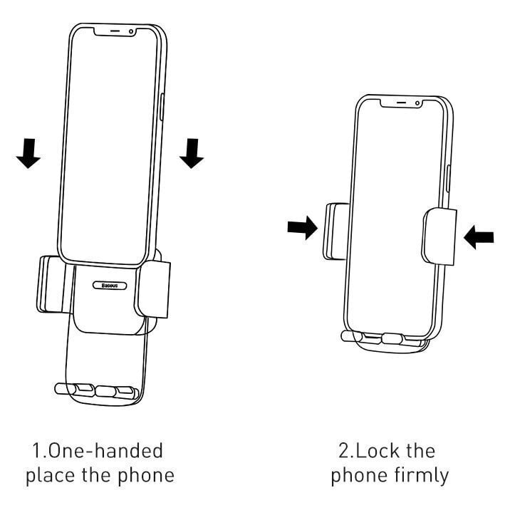 Uchwyt samochodowy Baseus Easy Control Clamp do kratki (szary) цена и информация | Telefonihoidjad | hansapost.ee