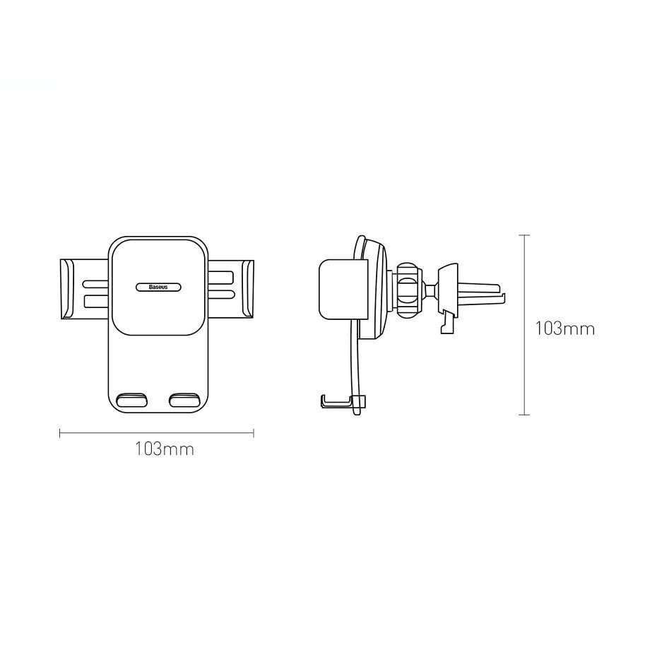 Uchwyt samochodowy Baseus Easy Control Clamp do kratki (szary) цена и информация | Telefonihoidjad | hansapost.ee