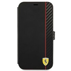 FESAXFLBKP13SBK Ferrari Smooth and Carbon Effect Book чехол для iPhone 13 Mini черный цена и информация | Чехлы для телефонов | hansapost.ee