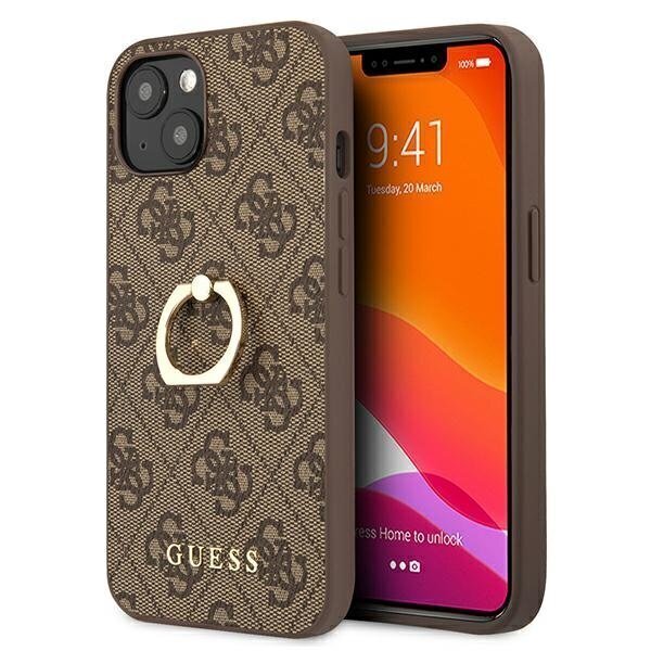 Telefoni ümbris Guess sobib iPhone 13 Mini, pruun hind ja info | Telefonide kaitsekaaned ja -ümbrised | hansapost.ee