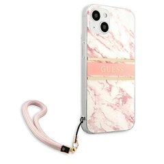 Чехол GUHCP13SKMABPI Guess TPU Marble Stripe Case for iPhone 13 Mini Pink цена и информация | Чехлы для телефонов | hansapost.ee