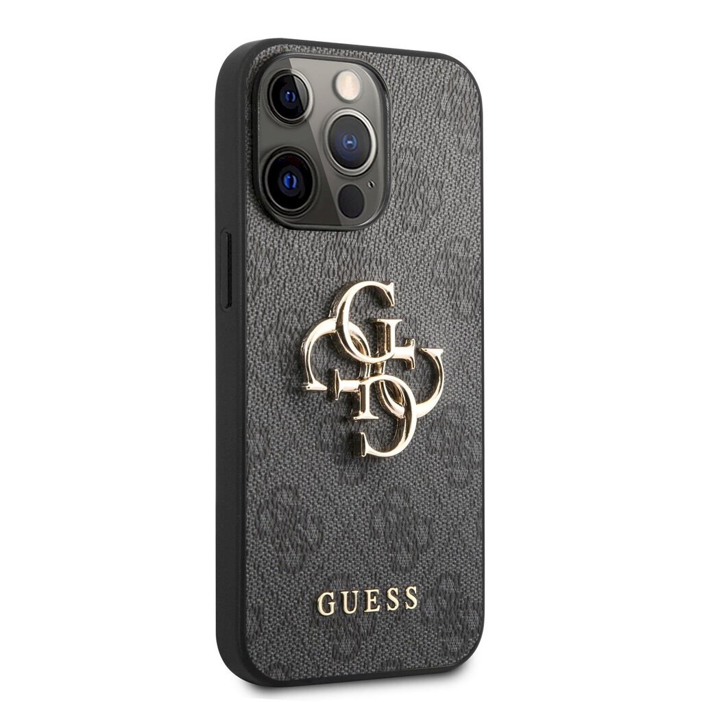 GUHCP13L4GMGGR Guess PU 4G Metal Logo Case for iPhone 13 Pro Grey hind ja info | Telefonide kaitsekaaned ja -ümbrised | hansapost.ee